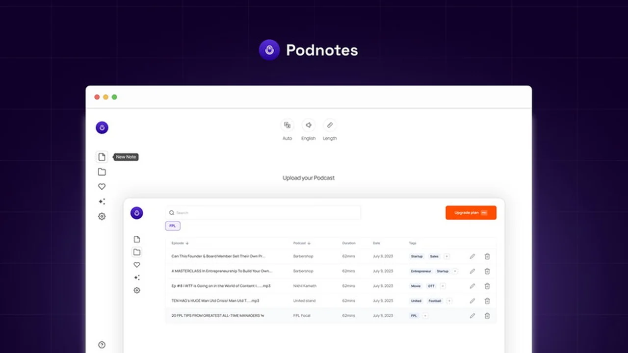 PodNotes | AppSumo: Revolutionize Your Podcast Workflow