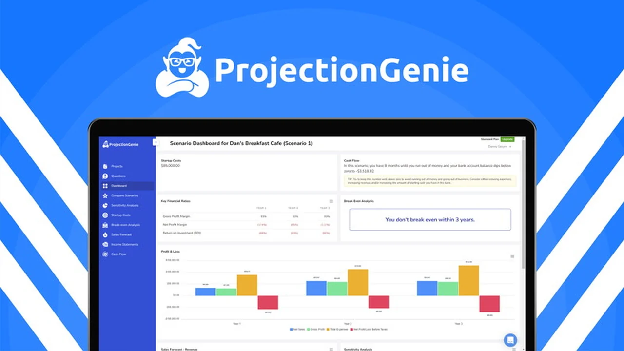 Projection Genie | AppSumo Review: Your Business Financial Forecaster