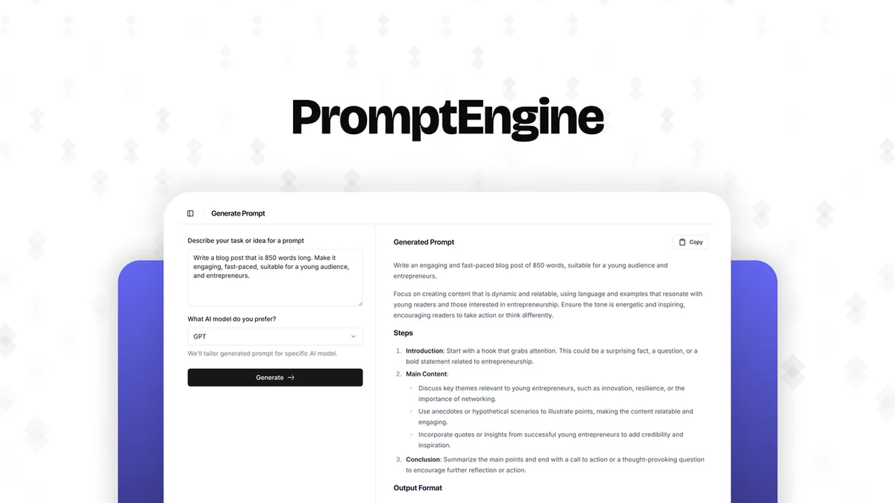 PromptEngine – Generate High-Quality Prompts Fast | AppSumo Review