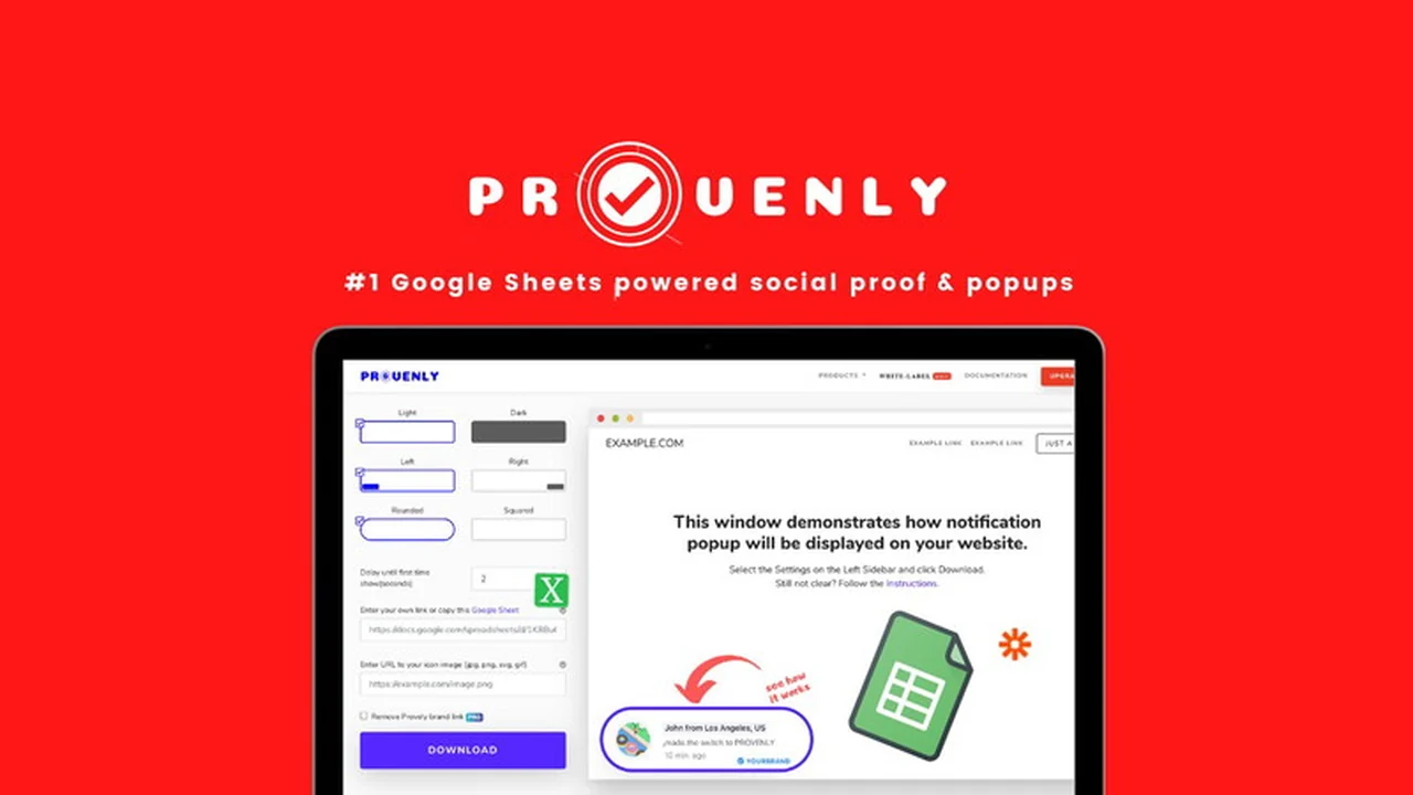 Proven.ly Review: Boost Website Conversions with Google Sheets Social Proof