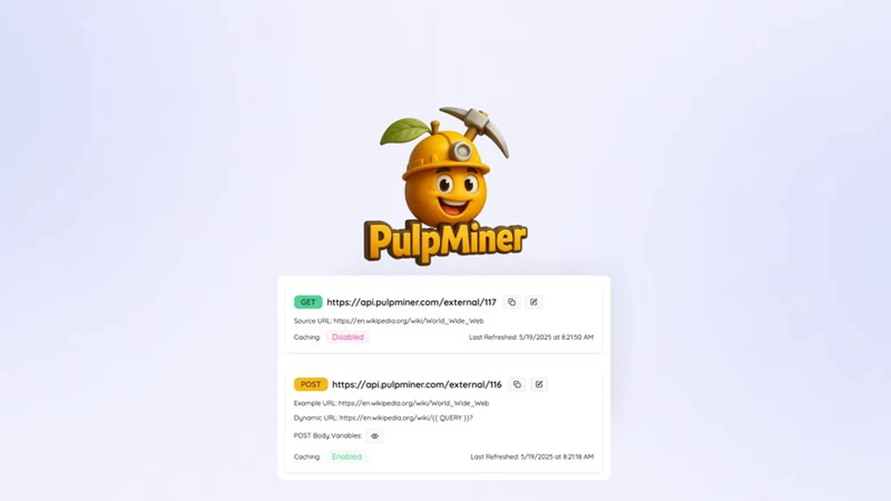 PulpMiner | AppSumo: Turn Webpages into Live APIs Effortlessly