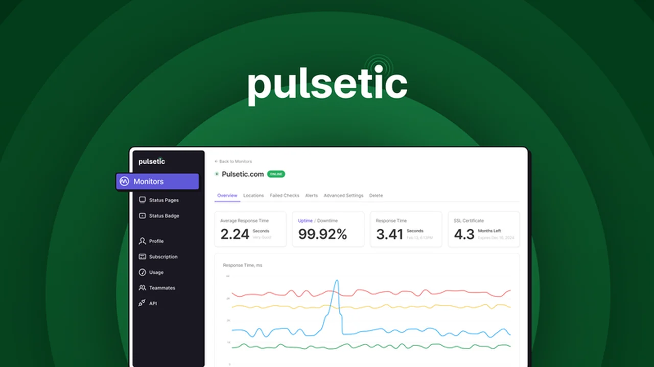 Pulsetic Review: Effortless Uptime Monitoring & Status Pages