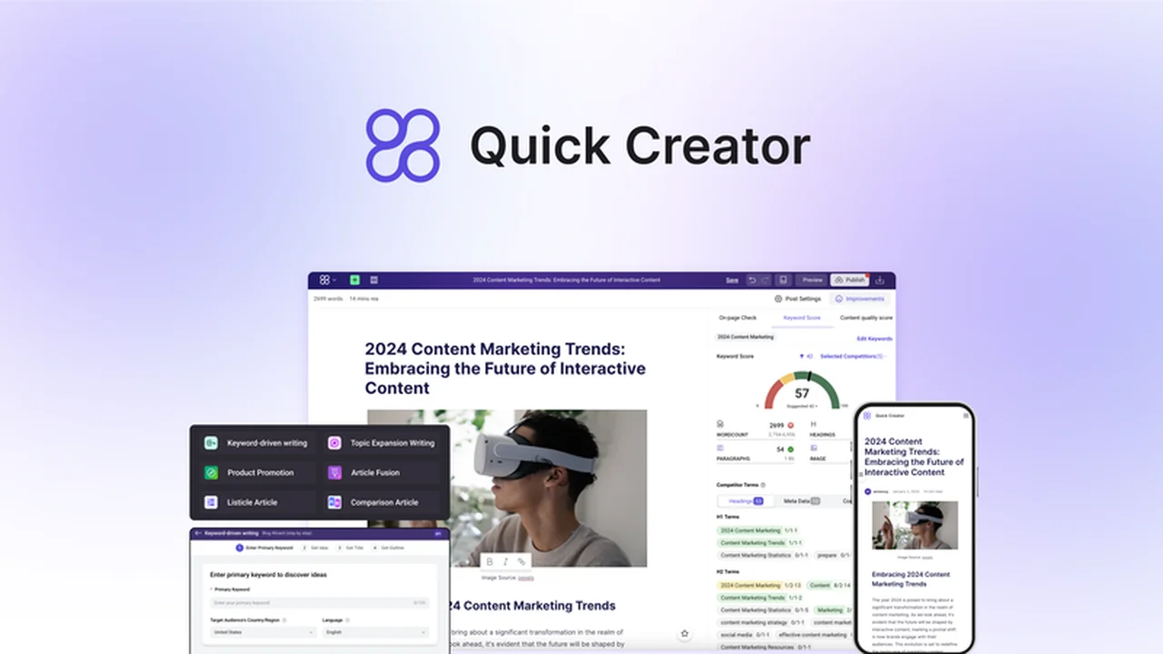 Quick Creator – Boost Your Blog Visibility with AI | AppSumo Review