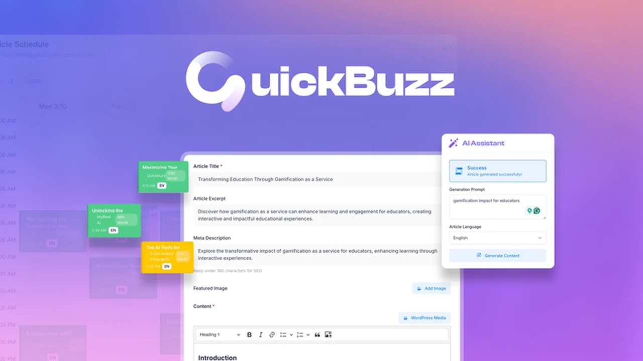 Quickbuzz - Keep your SEO blog updated every day | AppSumo Review
