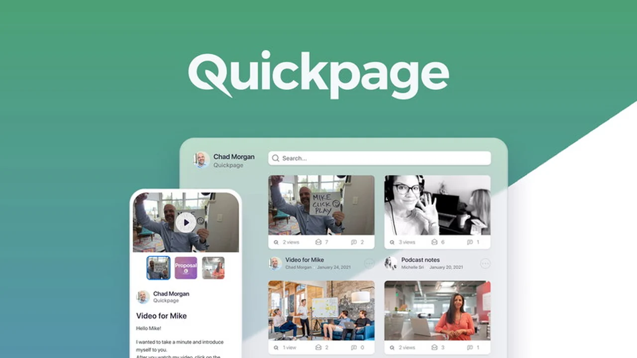 Quickpage – Personalized Video Messaging for Sales & Marketing