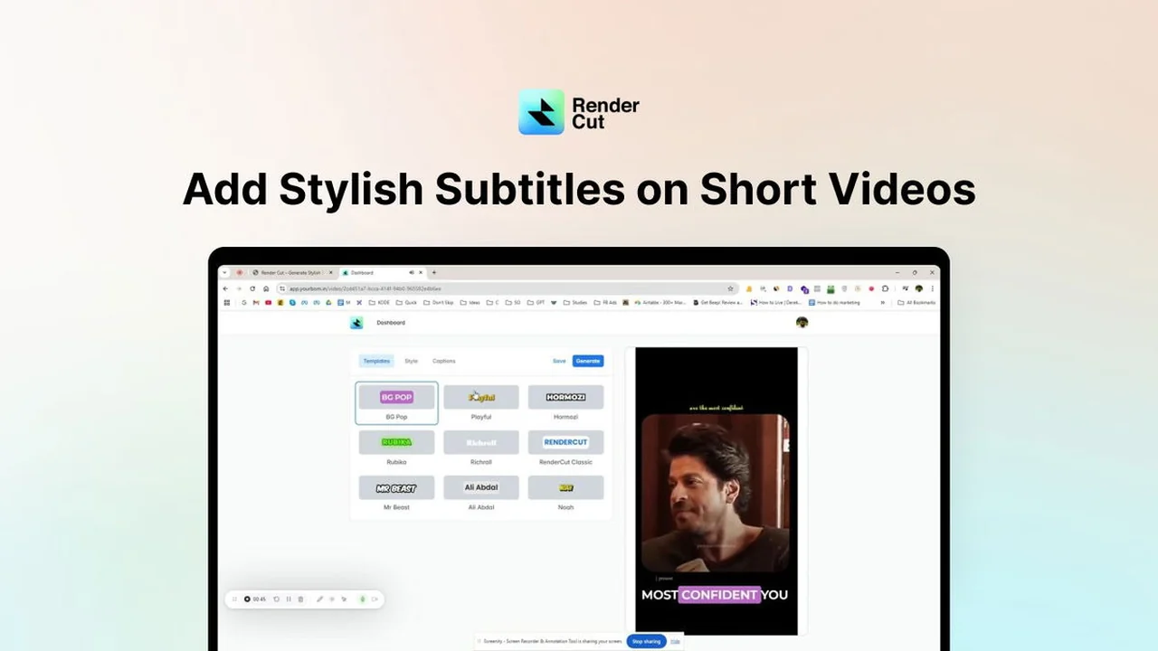 RenderCut | AppSumo: Effortless Video Subtitle Creation