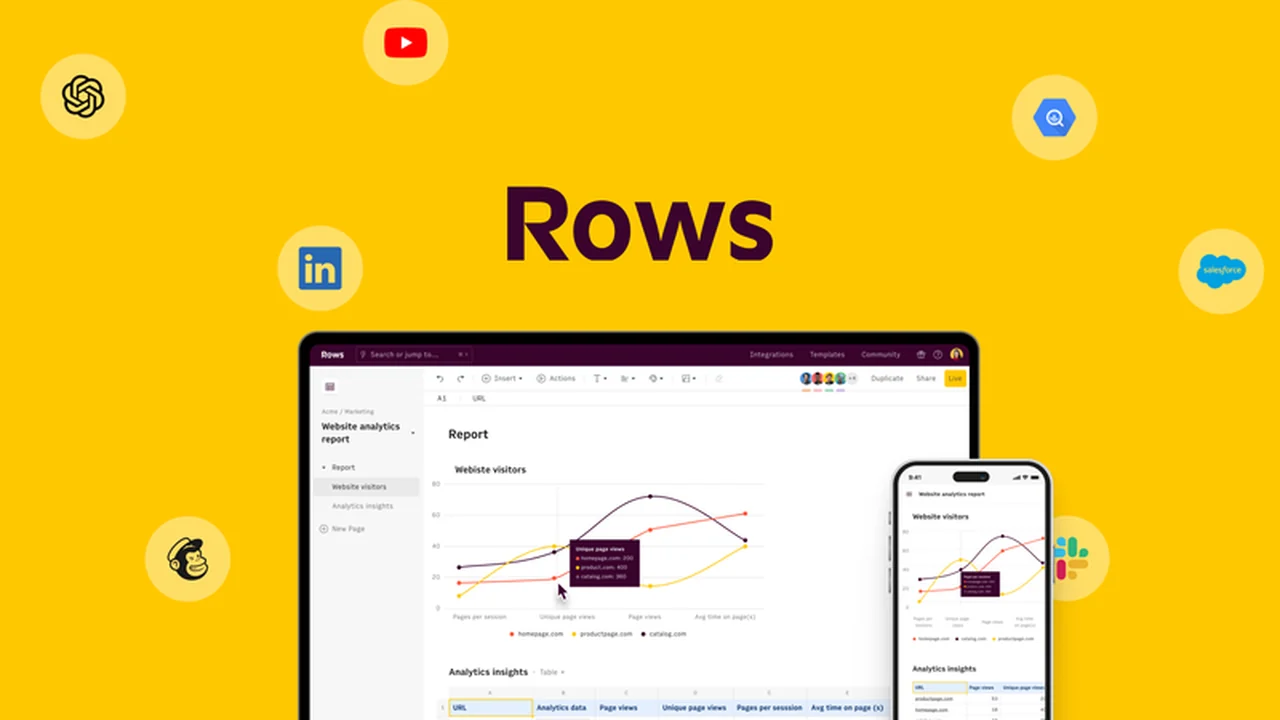 Rows - Modernize and Share Your Spreadsheets with Ease