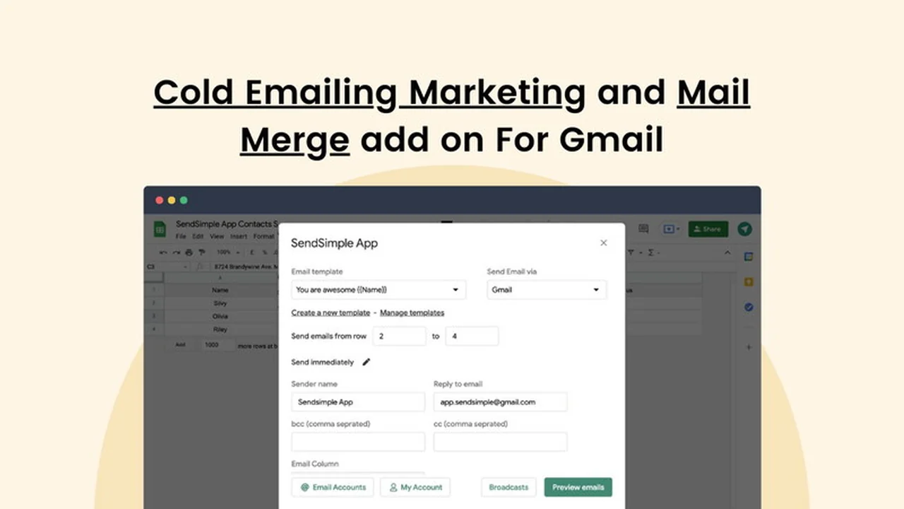 SendSimple App: Streamline Your Email Outreach with Google Sheets