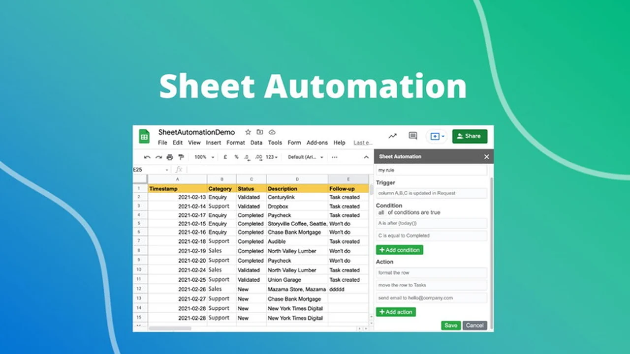 Sheet Automation for Google Sheets - Streamline Your Workflow