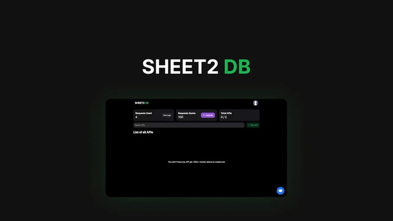 Sheet2DB | AppSumo: Transform Your Spreadsheets into Powerful JSON APIs