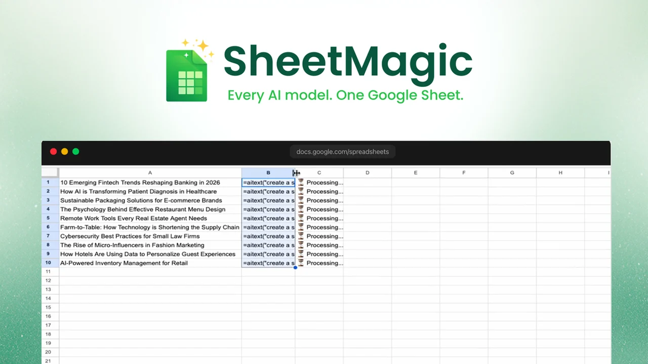SheetMagic: Unlock AI Power in Your Google Sheets