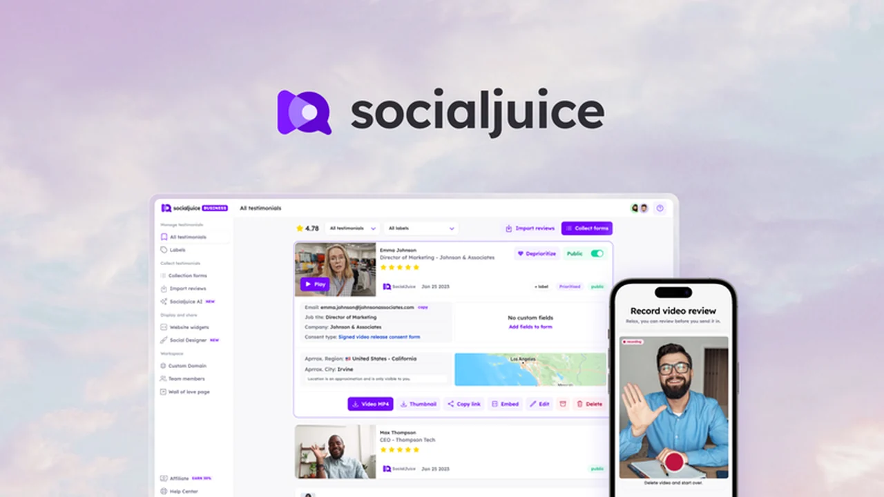 Socialjuice Review: Effortless Video Testimonials for Sales Growth