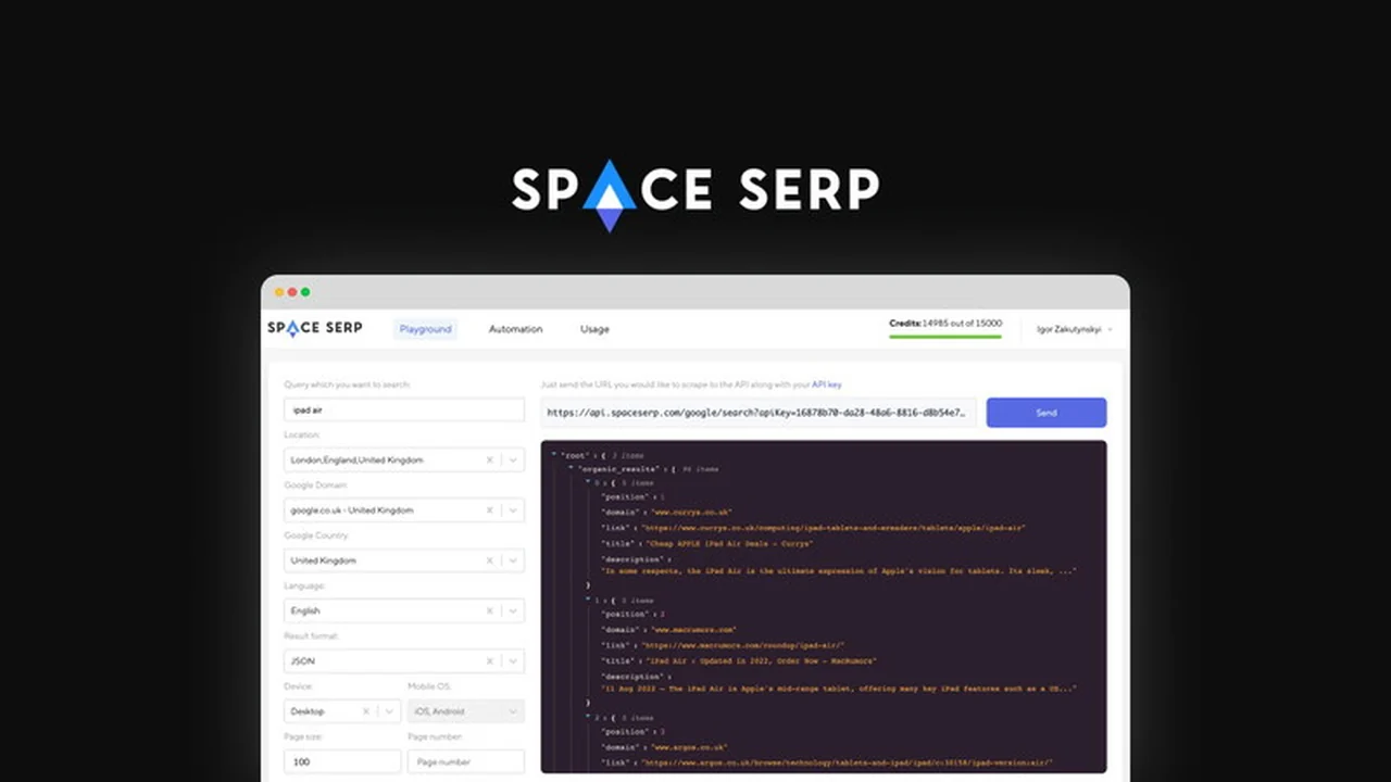 SpaceSerp - Powerful SERP API Review: Streamline Your SEO Monitoring