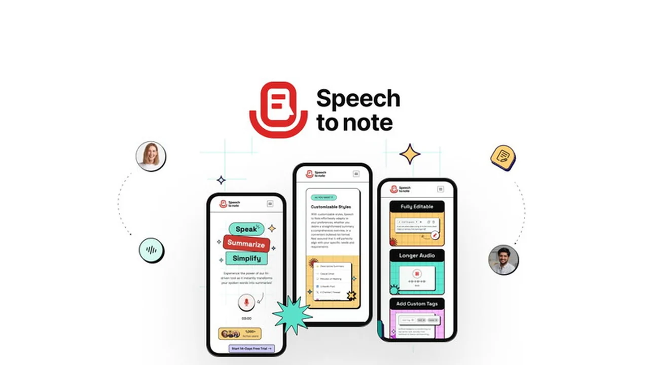 Speech To Note | AppSumo Review: Transform Your Audio into Actionable Notes