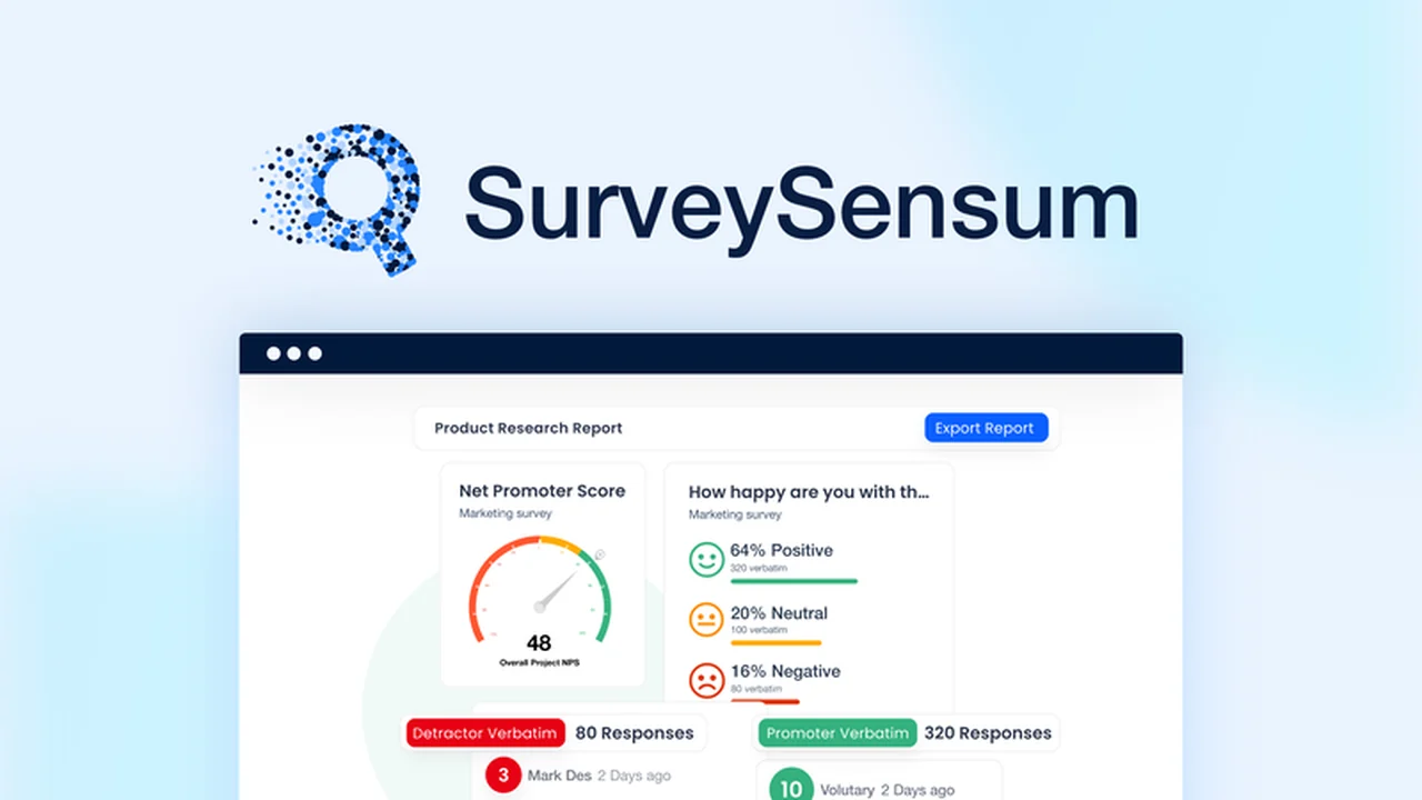 SurveySensum - Gain customer insights via surveys | AppSumo Review