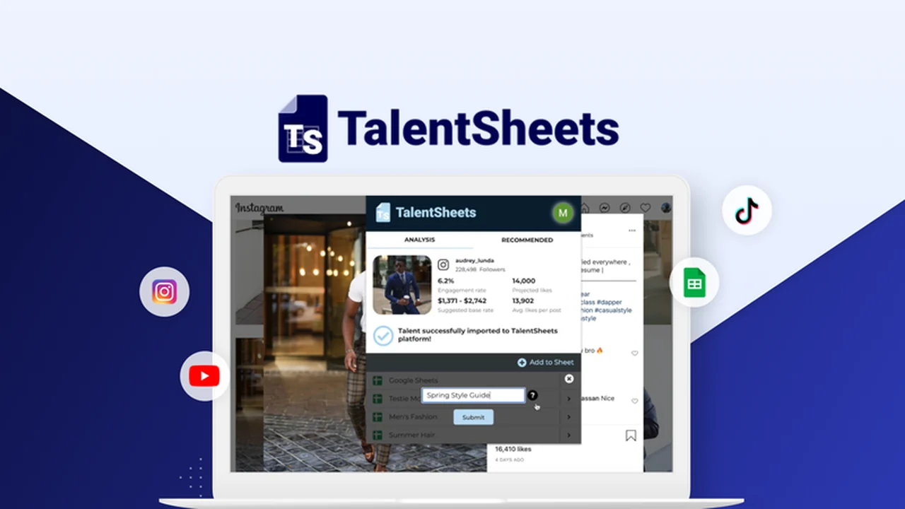 TalentSheets | AppSumo Review: Streamlining Influencer Marketing Data