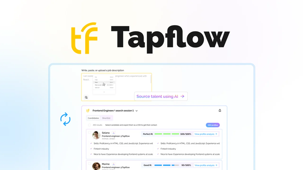 Tapflow - Plus Exclusive: Revolutionizing AI Talent Sourcing