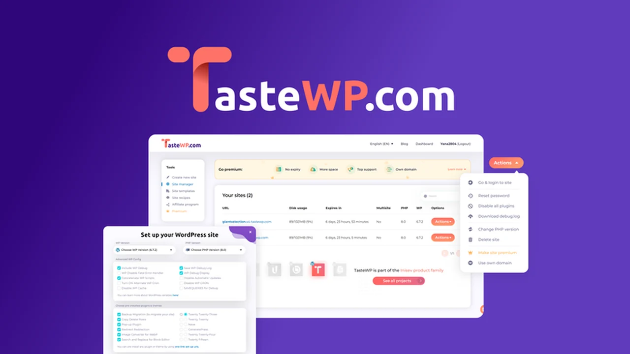 TasteWP Review: Effortless WordPress Site Creation for All