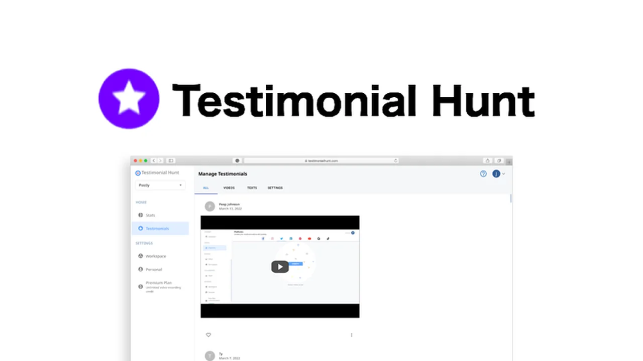 Testimonial Hunt: Streamline Your Video Testimonial Collection