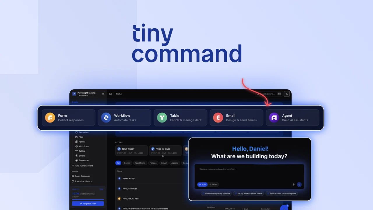 TinyCommand – End-to-end automation platform | AppSumo Review