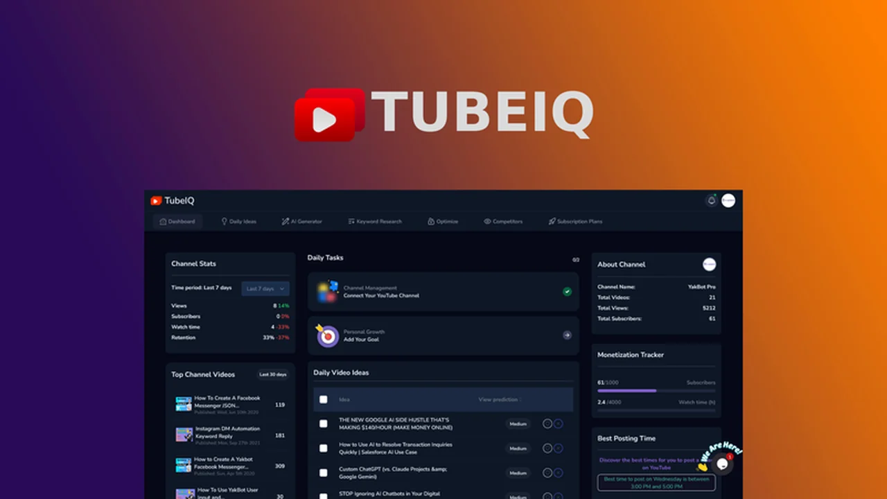 TubeIQ - Grow and Rank Your YouTube Channel: An In-Depth Review