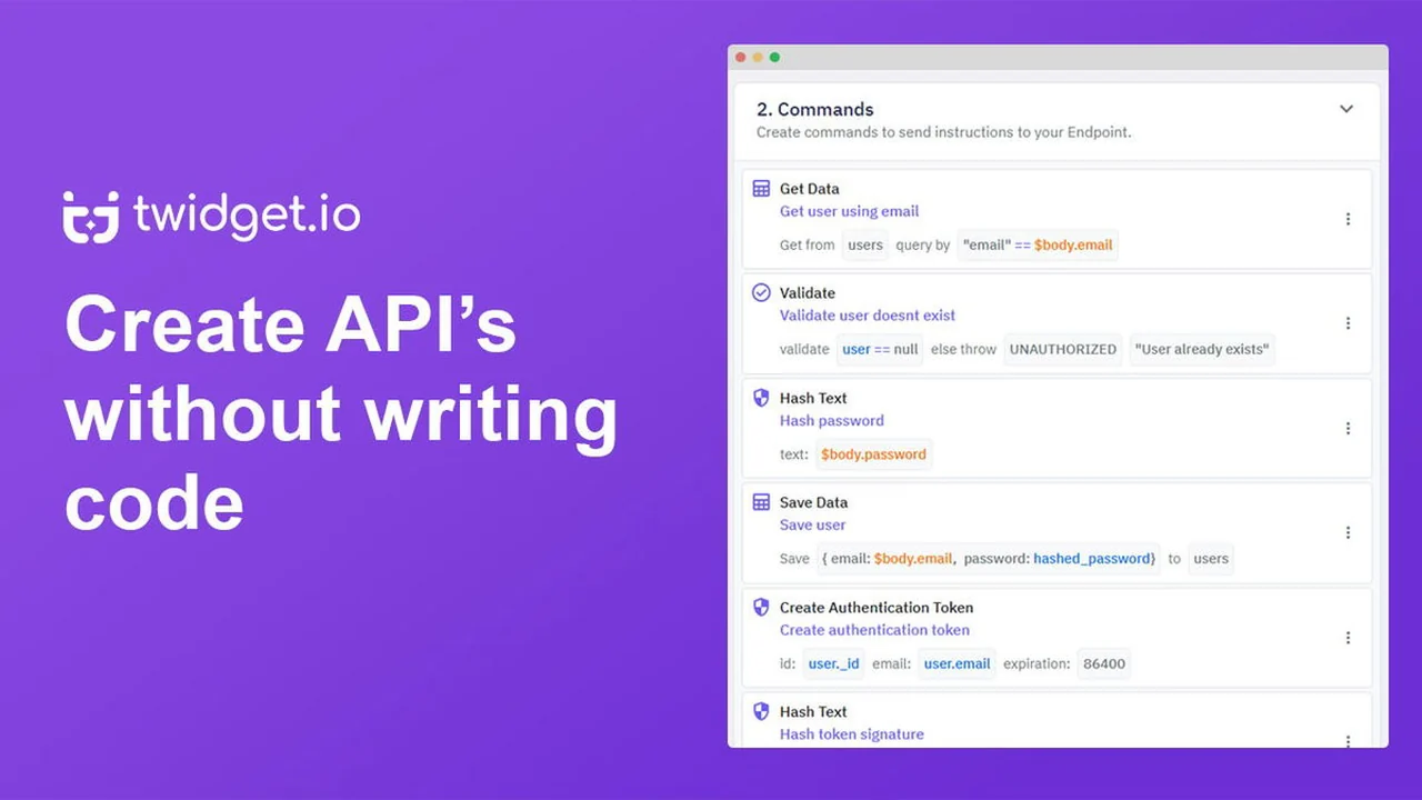 Twidget.io | AppSumo: Build Web Apps and APIs Visually