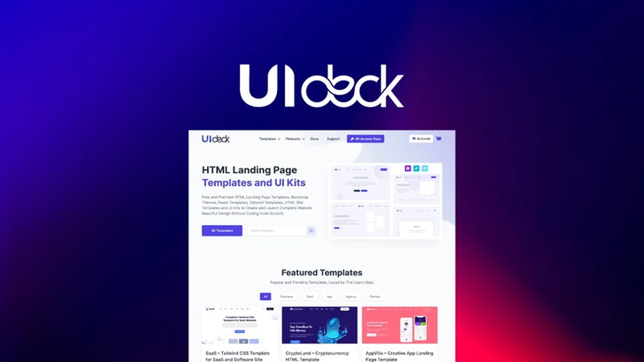 UIdeck Review: Effortless HTML Website Templates for Your Next Project