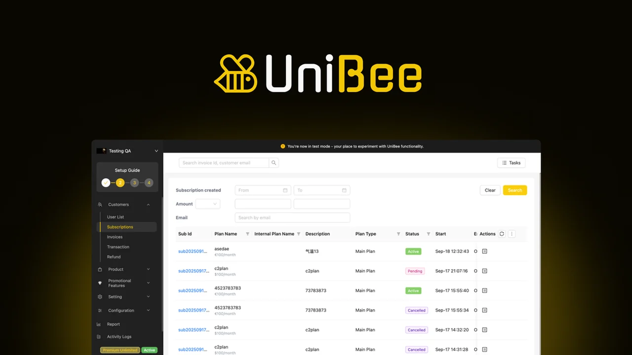UniBee - Streamline Subscription Billing with Open-Source Flexibility