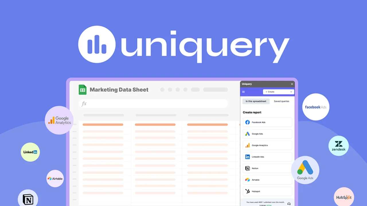 Uniquery - Seamless Marketing Data Import for Google Sheets