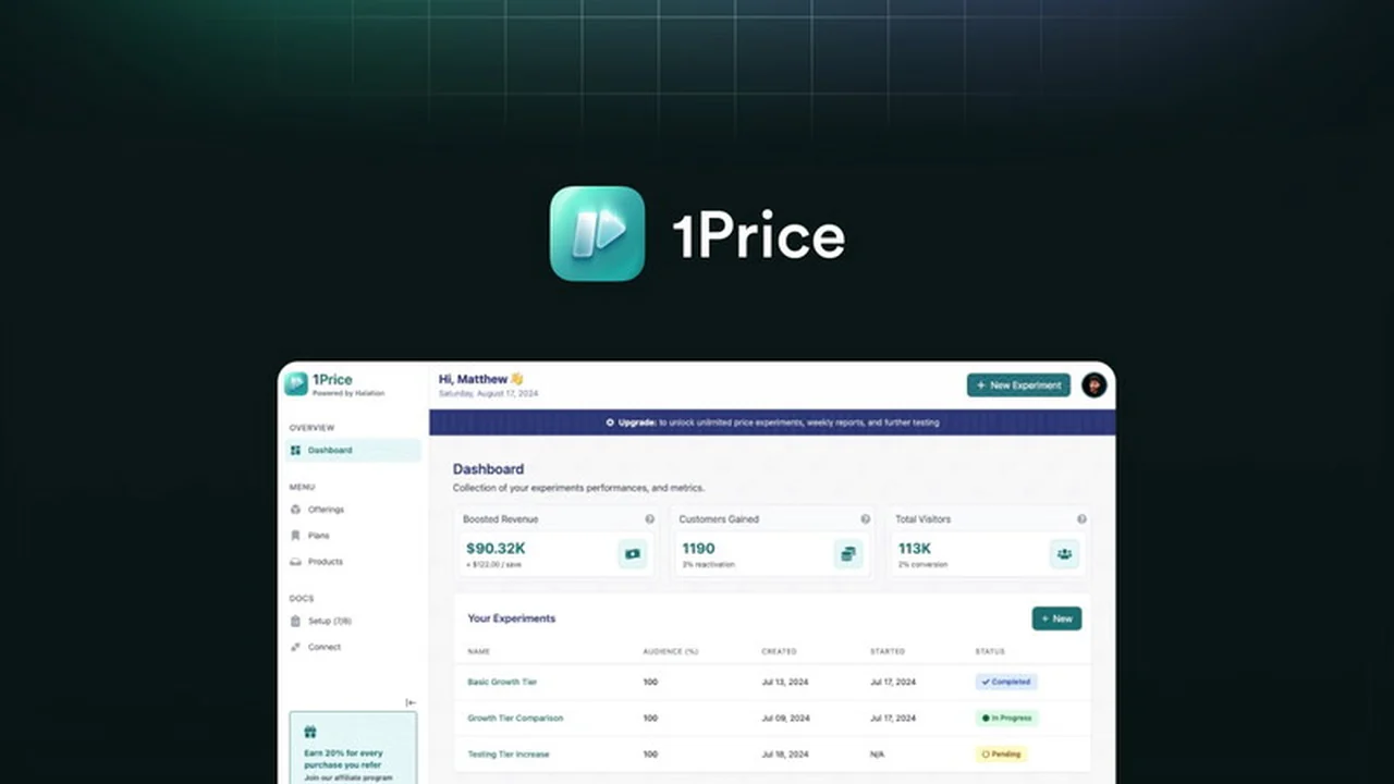Unlock Optimal Pricing with 1Price | AppSumo