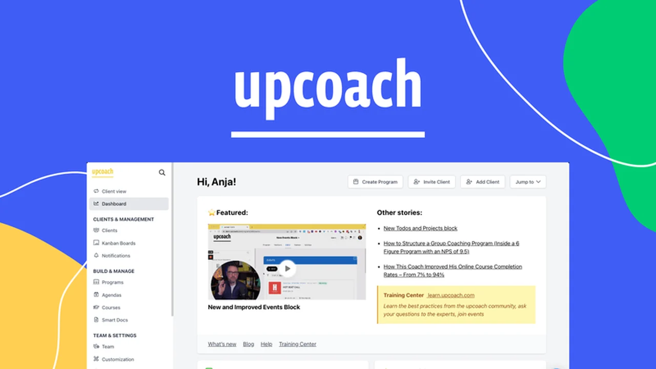 upcoach - Streamline Your Coaching Business and Client Transformations