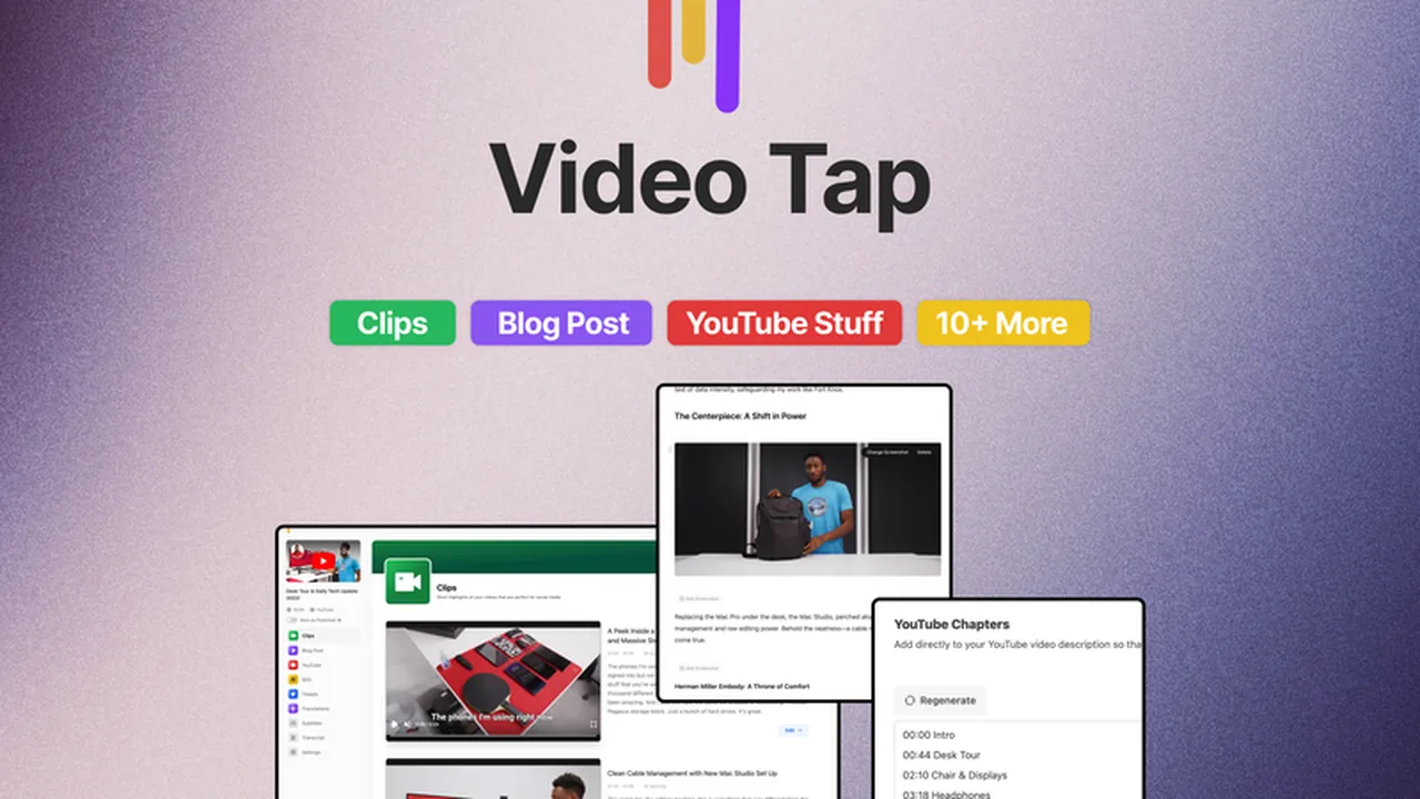Video Tap: Effortlessly Convert Videos into Shareable Content
