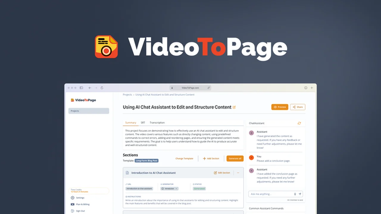 VideoToPage - Turn Video & Audio into Text Content: A Comprehensive Review