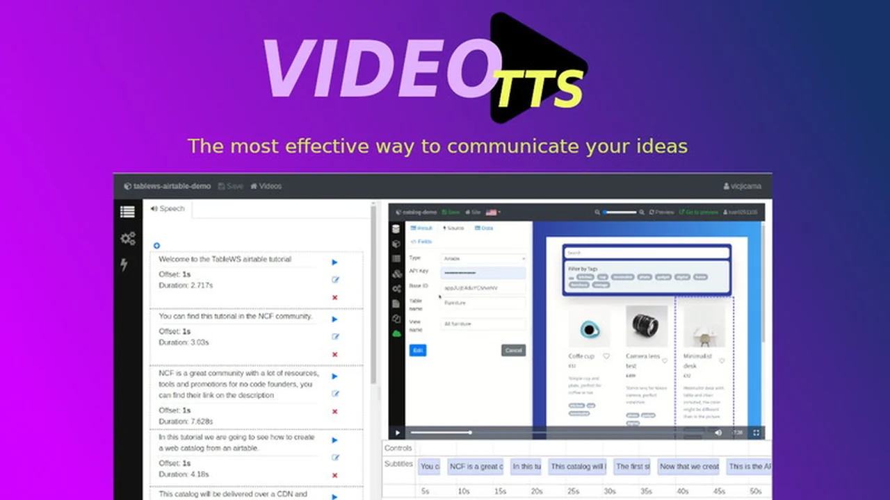 VideoTTS - Effortlessly Enhance Your Videos with Speech, Subtitles, and Music
