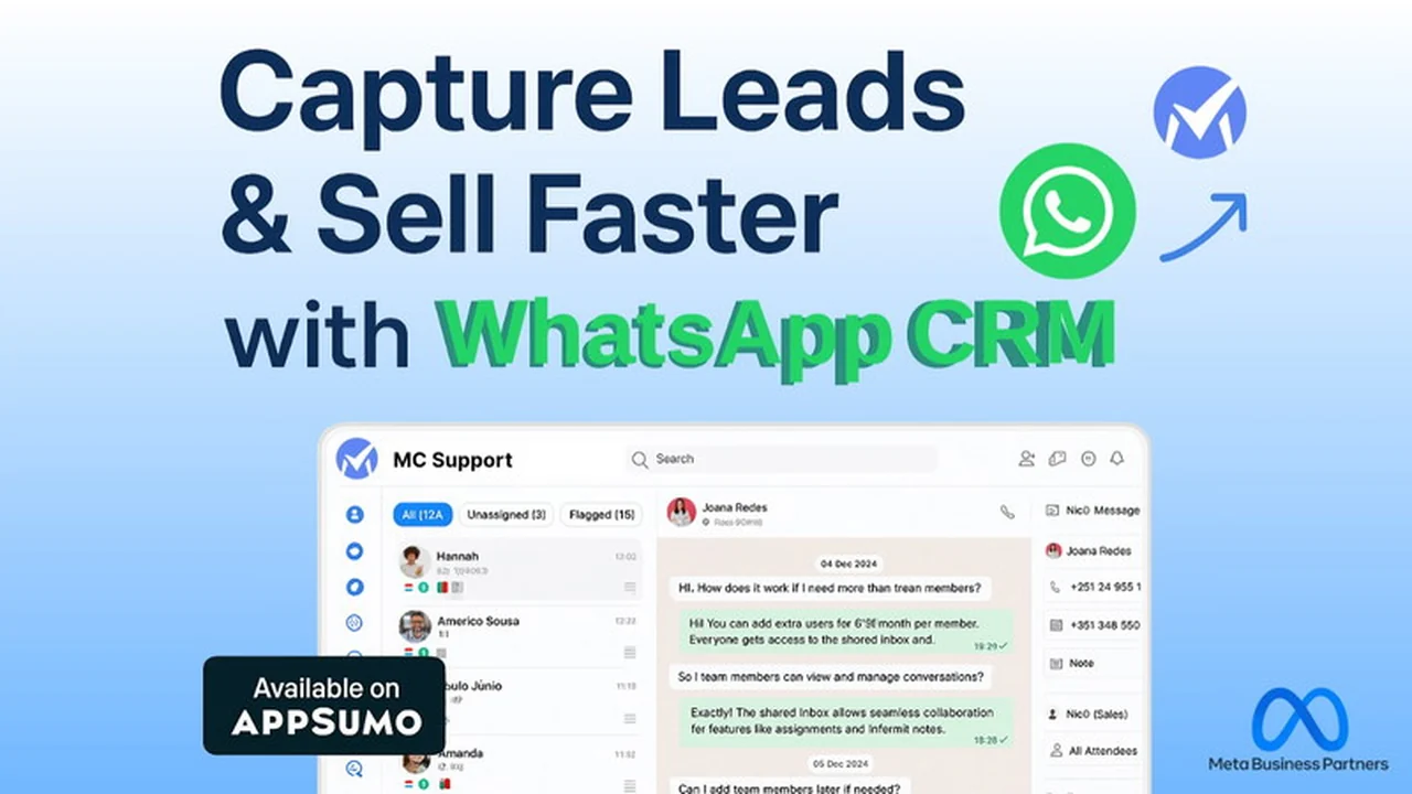 WhatsApp CRM by ManyContacts | AppSumo: Streamline Your Conversations & Sales
