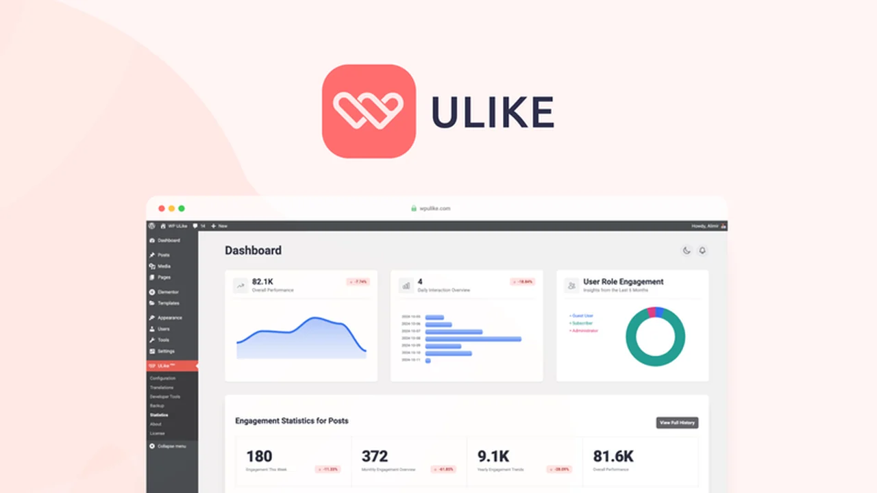 WP ULike Pro – Boost WordPress Engagement & Insights