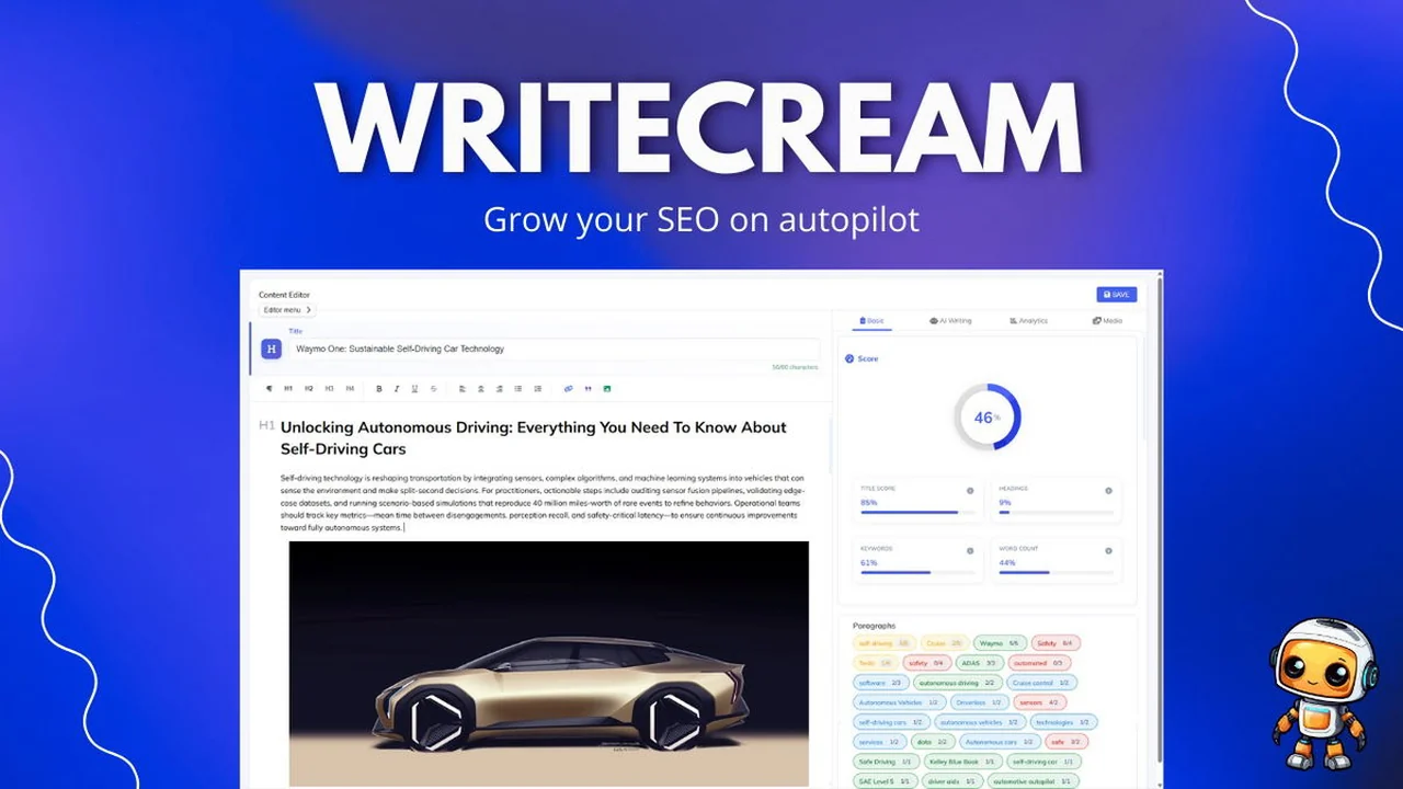 Writecream - Your SEO Agent | AppSumo: AI-Powered Content and Backlink Automation