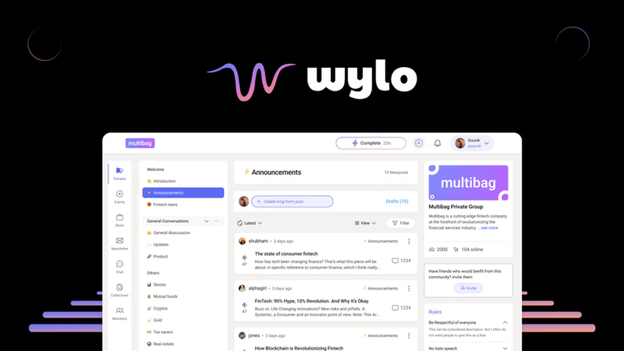 Wylo: A Comprehensive Solution for Building and Managing Online Communities