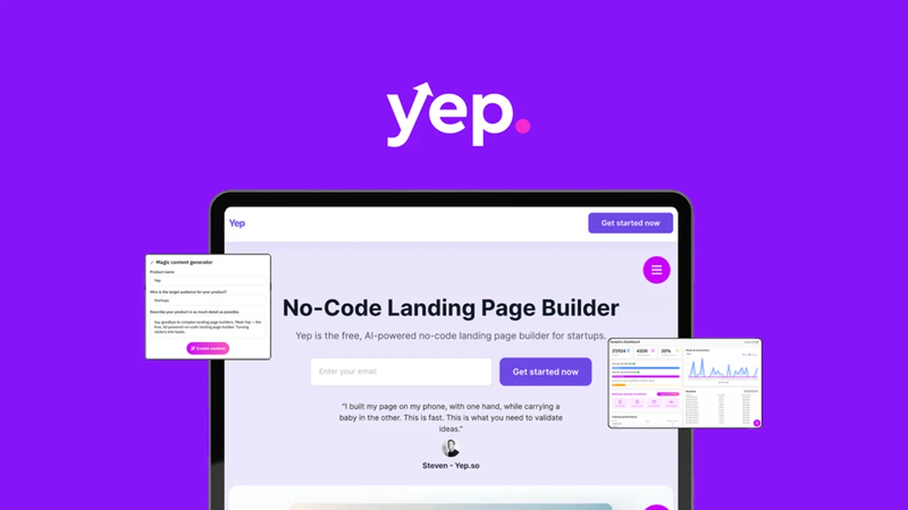Yep.so – AI-Powered Code-Free Landing Pages for Maximum Conversions