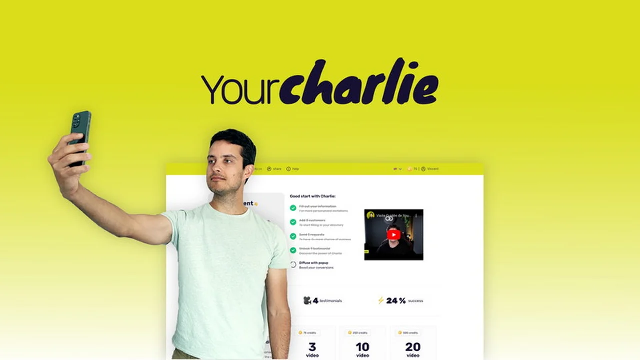 YourCharlie | AppSumo: Streamline Customer Video Testimonials